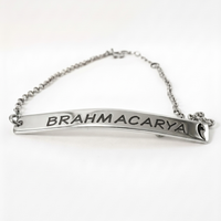 צמיד יוגה LUNA כסף 925 - חריטת BRAHMACARYA