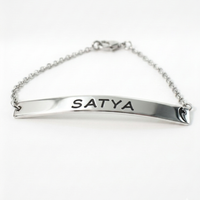 צמיד יוגה LUNA כסף 925 - חריטת SATYA